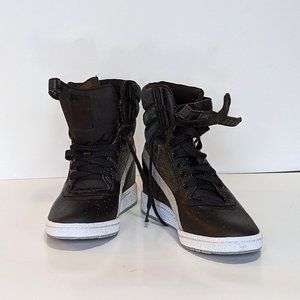 PUMA CONTACT Black Suede/Leather High Top Ladies Size 8 Shoes